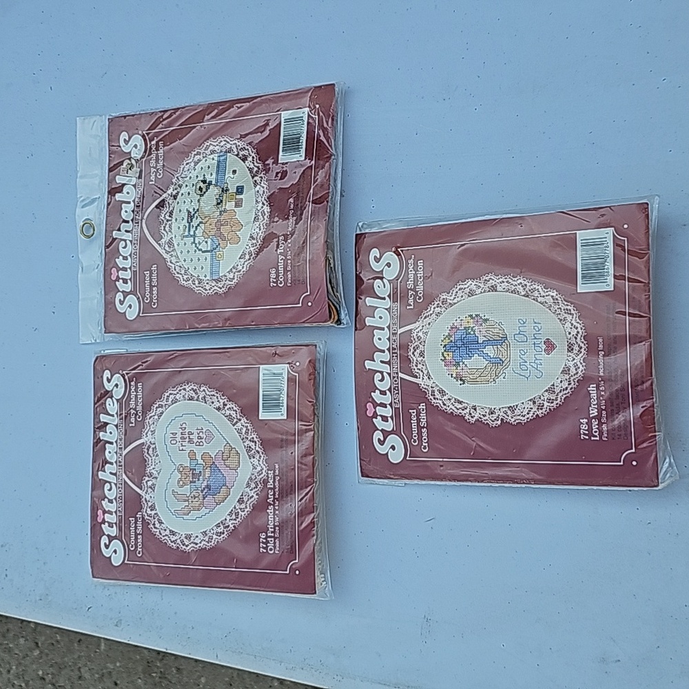Set 3 stichables counted cross stitch